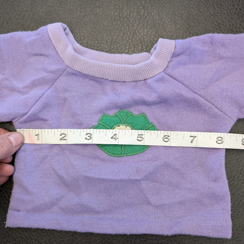 1980's Cabbage Patch Kids Sweatshirt Purple Crewneck Fits Cabbage Patch Doll